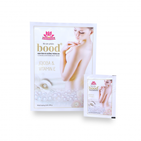 BOOD bộ sản phẩm kem tắm và dưỡng trắng da 88 g